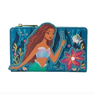 NWT Loungefly Disney Little Mermaid Ariel Live Action Movie Flap Wallet